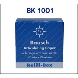 Bausch Articulating Paper Refill Box 300 Strips Pre Cut Blue- BK 1001