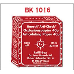 Bausch Articulating Paper Refill-Box 22 mm Wide 10 Mts Red-BK 1016