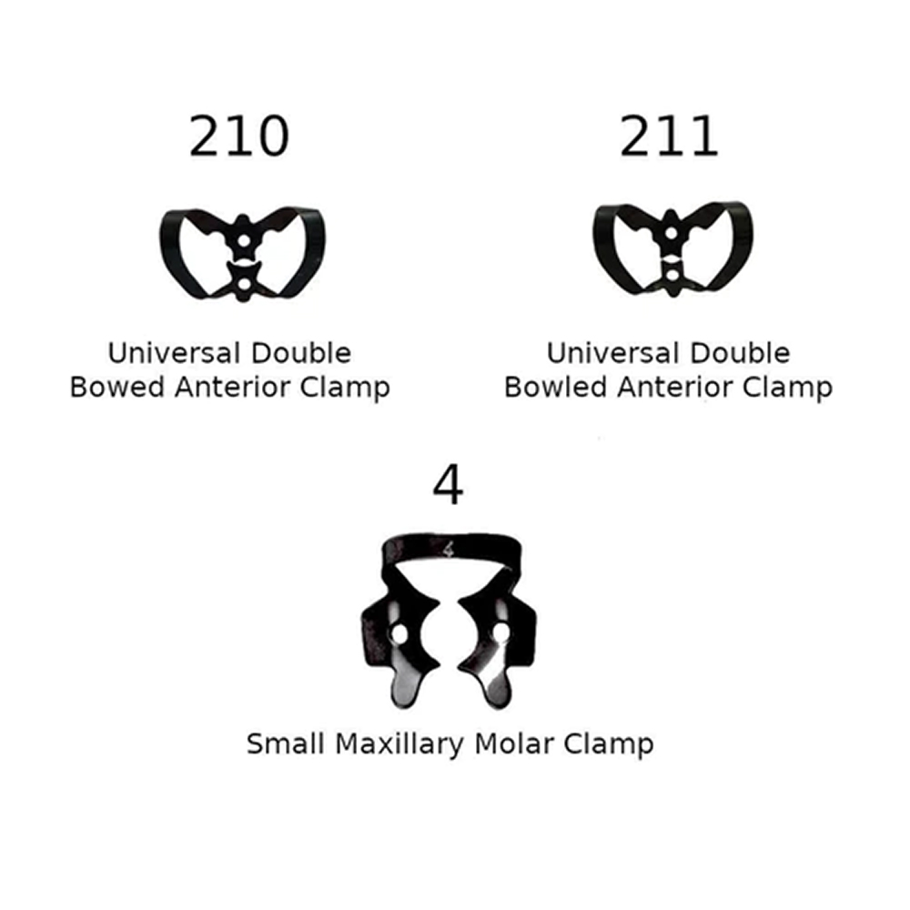 GDC Rubber Dam Clamps Set # Black (RDCOBB11)