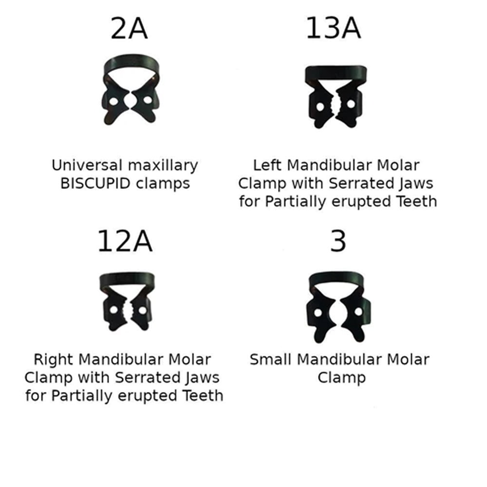 GDC Rubber Dam Clamps Set # Black (RDCOBB11)