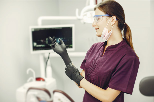 Waldent Nitrile Examination Gloves- Black (Pack of 80)