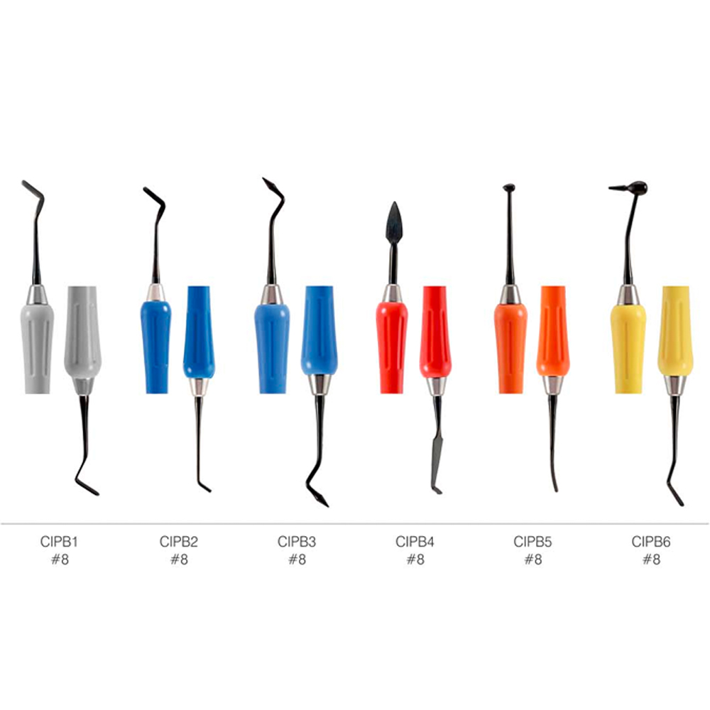 GDC Composite Instrument Plasma Black Silicone Handle Set of 6