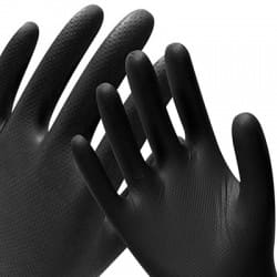 Waldent Nitrile Examination Gloves- Black (Pack of 80)  - 12