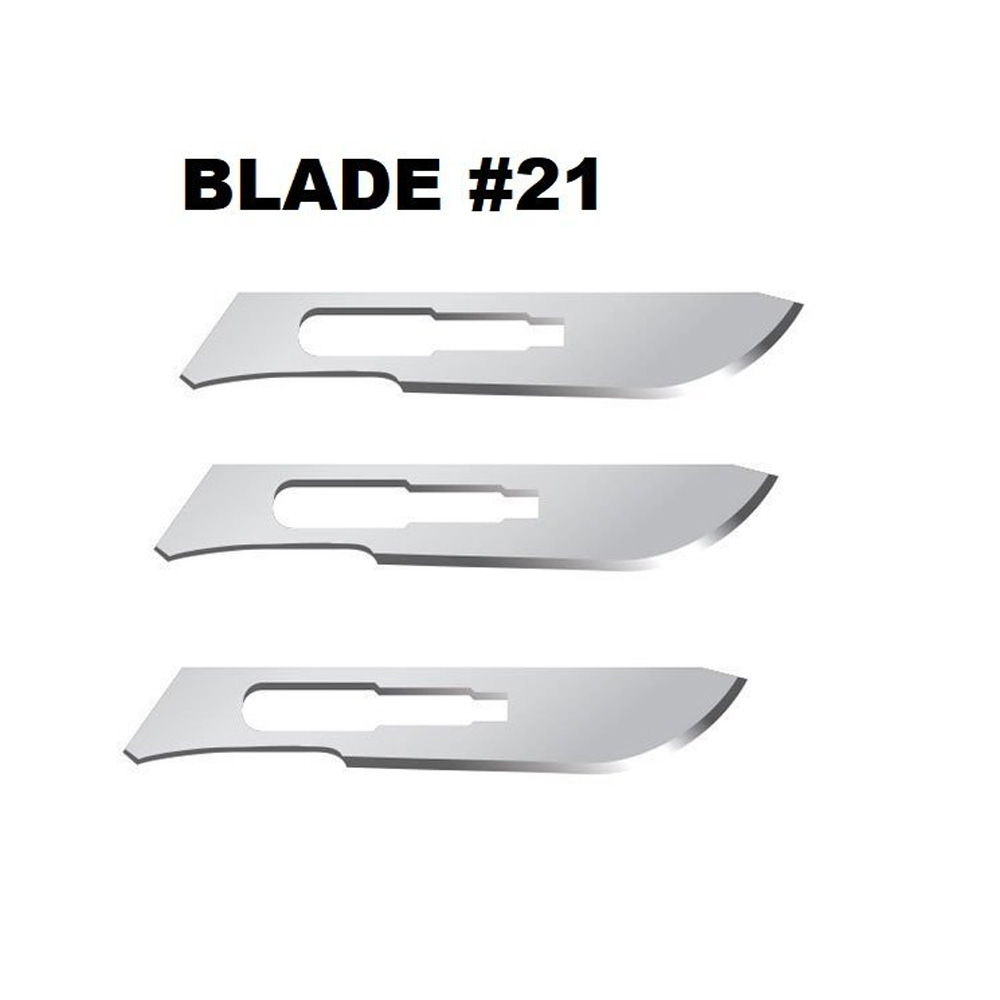 LifeShield Sterile BP Surgical Blade Size #21 (Pack of 100)