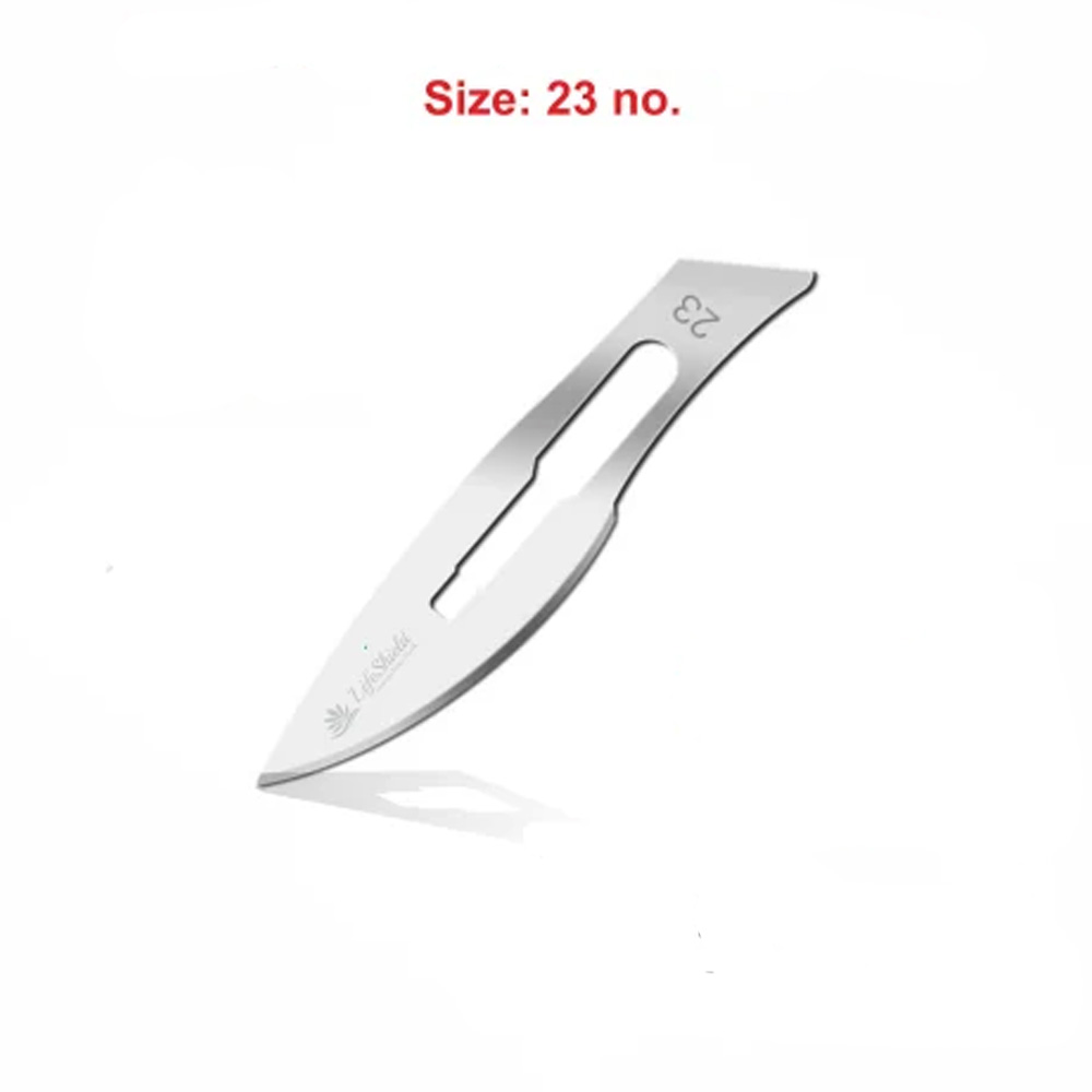 LifeShield Sterile BP Surgical Blade Size #23 (Pack of 100)