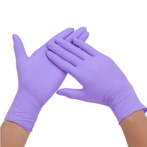 Blossom Lila Nitrile Exam Gloves - Large