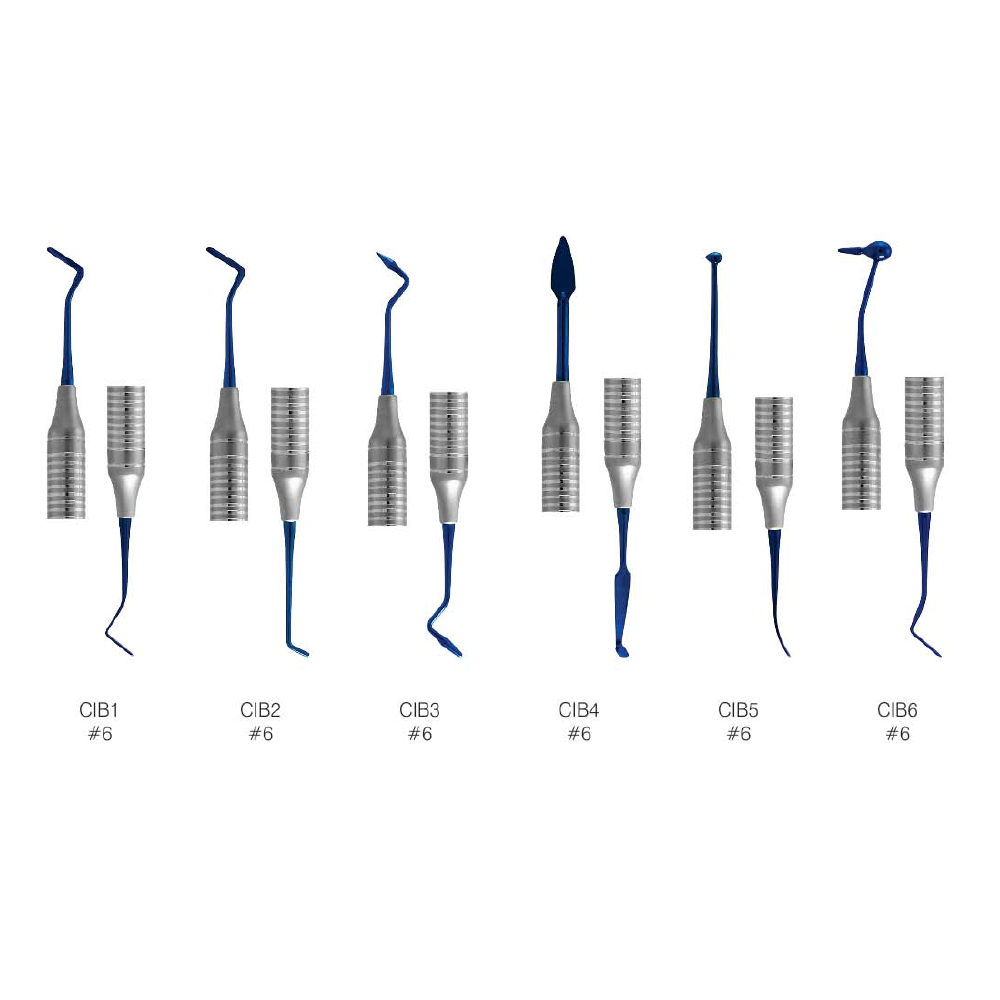 GDC Composite Instrument Blue Titanium - Set Of 6 In Pouch (CIBS6)