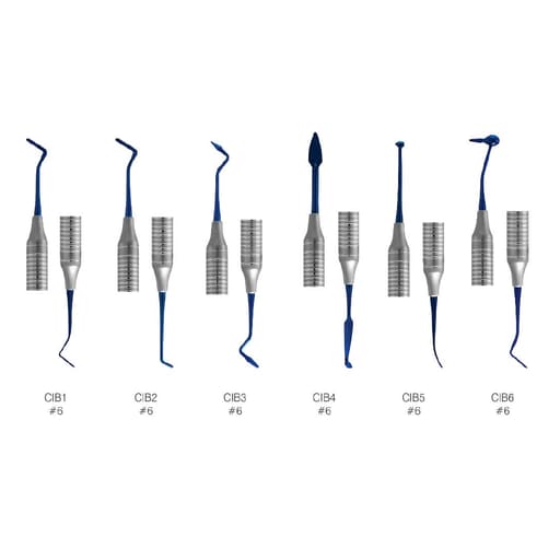 GDC Composite Instrument Blue Titanium - Set Of 6 In Pouch (CIBS6)