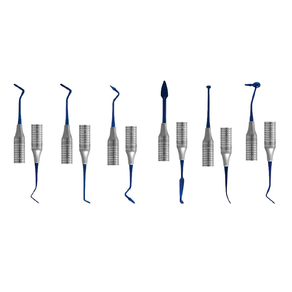GDC Composite Instrument Blue Titanium - Set Of 6 In Pouch (CIBS6)