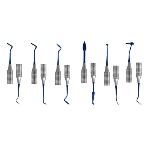 GDC Composite Instrument Blue Titanium - Set Of 6 In Pouch (CIBS6)