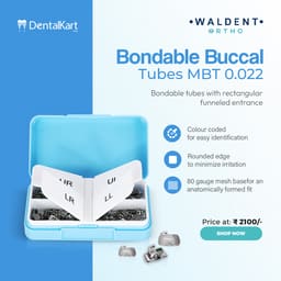 Waldent Ortho Bondable Buccal Tubes MBT 0.022 (Pack of 20 Sets) - 6