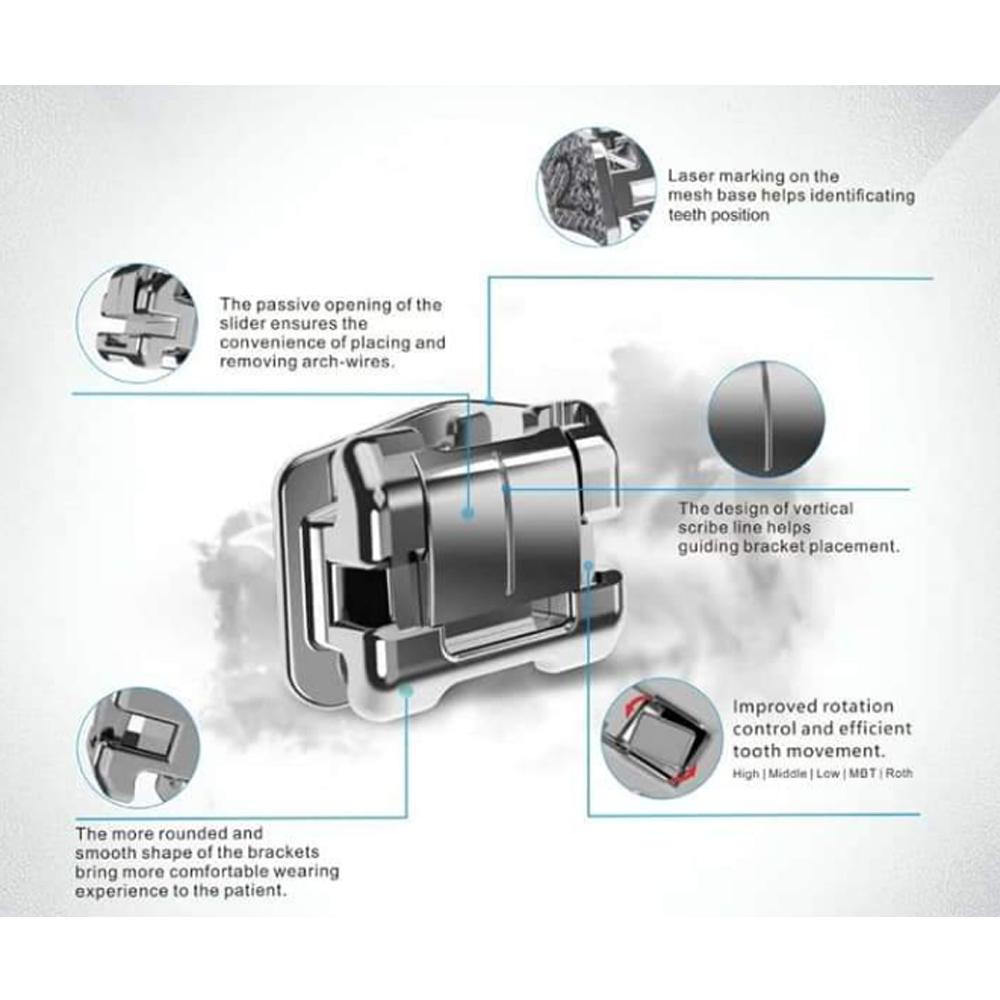 Koden EZ Lock MBT Metal Self Ligating Bracket Kits