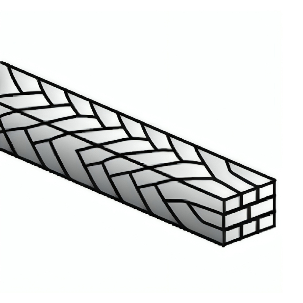 OrthoMetric Braided Eight Strand Woven SS Archwire - Rectangular (10/Pk)