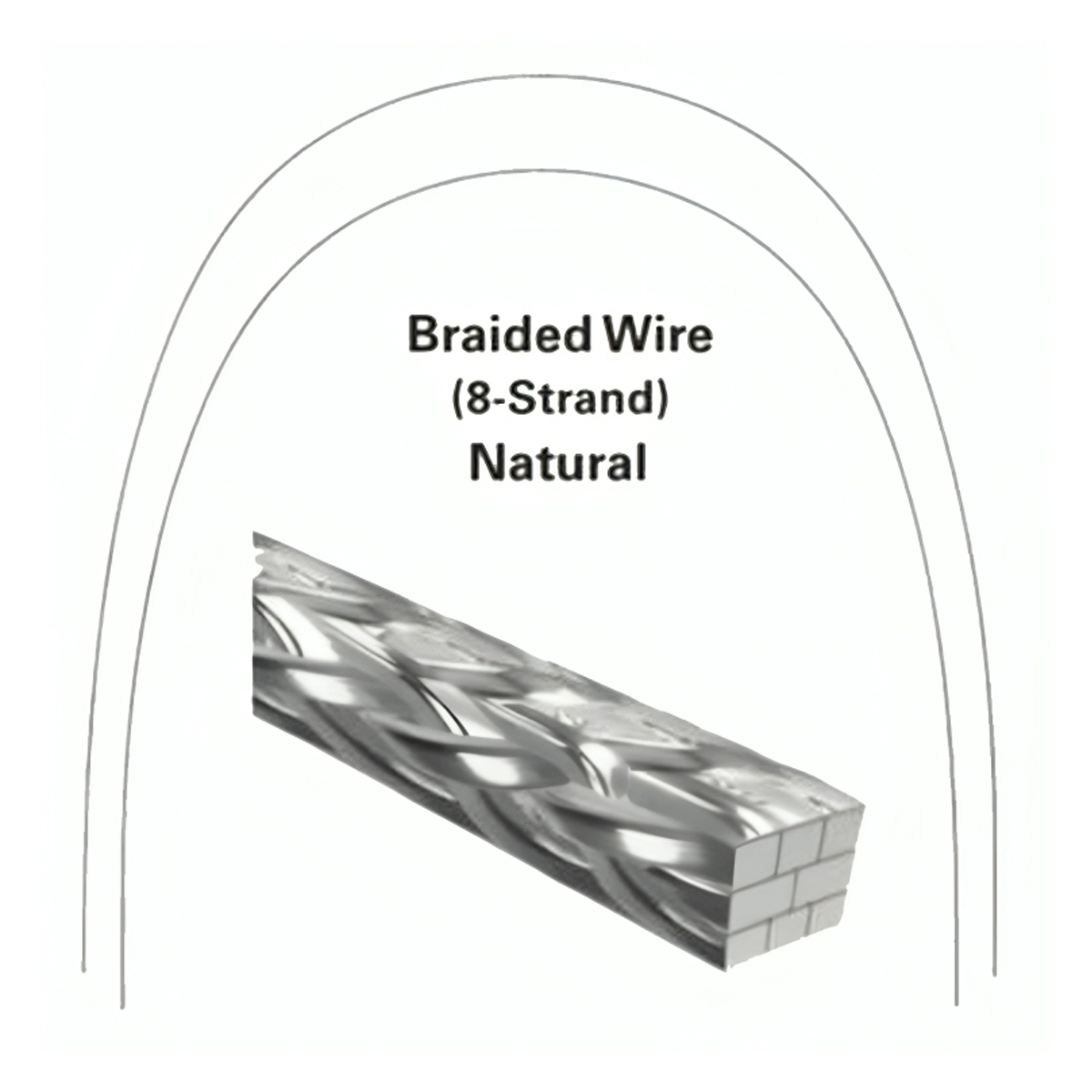 OrthoMetric Braided Eight Strand Woven SS Archwire - Rectangular (10/Pk)