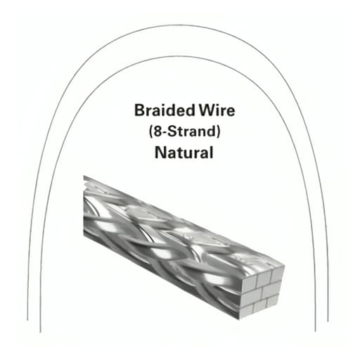 OrthoMetric Braided Eight Strand Woven SS Archwire - Rectangular (10/Pk)