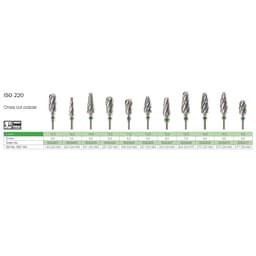 Labodent Tungsten Carbide Cross Cut HP Burs - Coarse - 4
