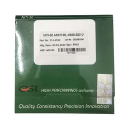 OSL Super Elastic NiTi Square Form Archwires - Rectangular (Pack Of 10)