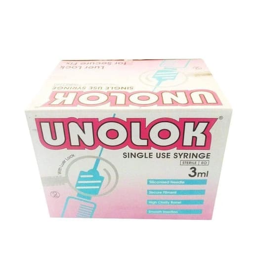 HMD Unolok Syringe 3ml | 27 Gauge | 1.5 Inch Needle