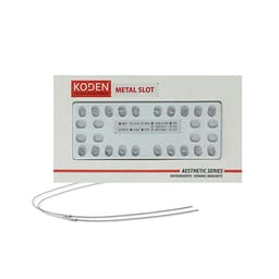 Koden Cera Lock Ceramic Self Ligating Bracket Kit MBT 018 With 3 Sets of Cu NiTi Archwires