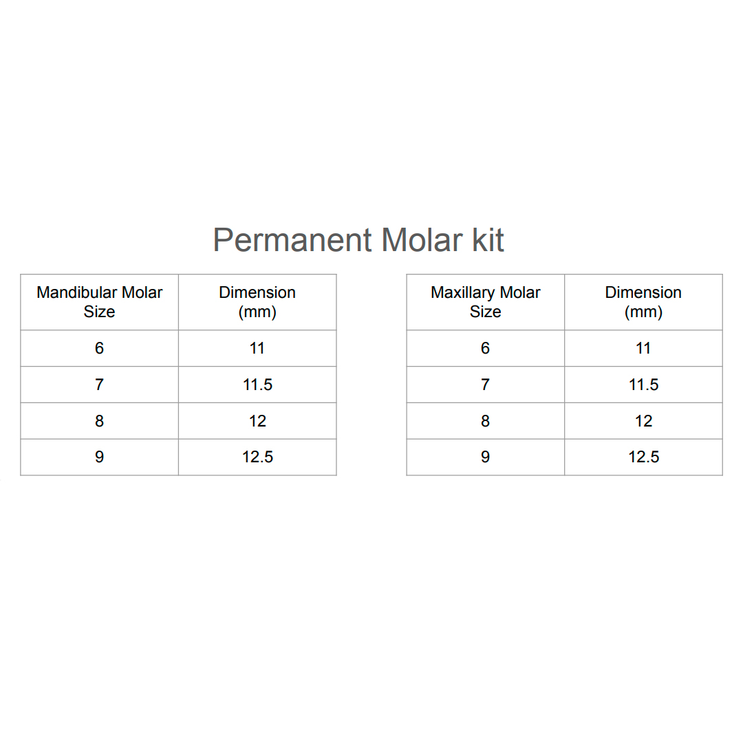 Pedo Crown Permanent 1st Molar Kits