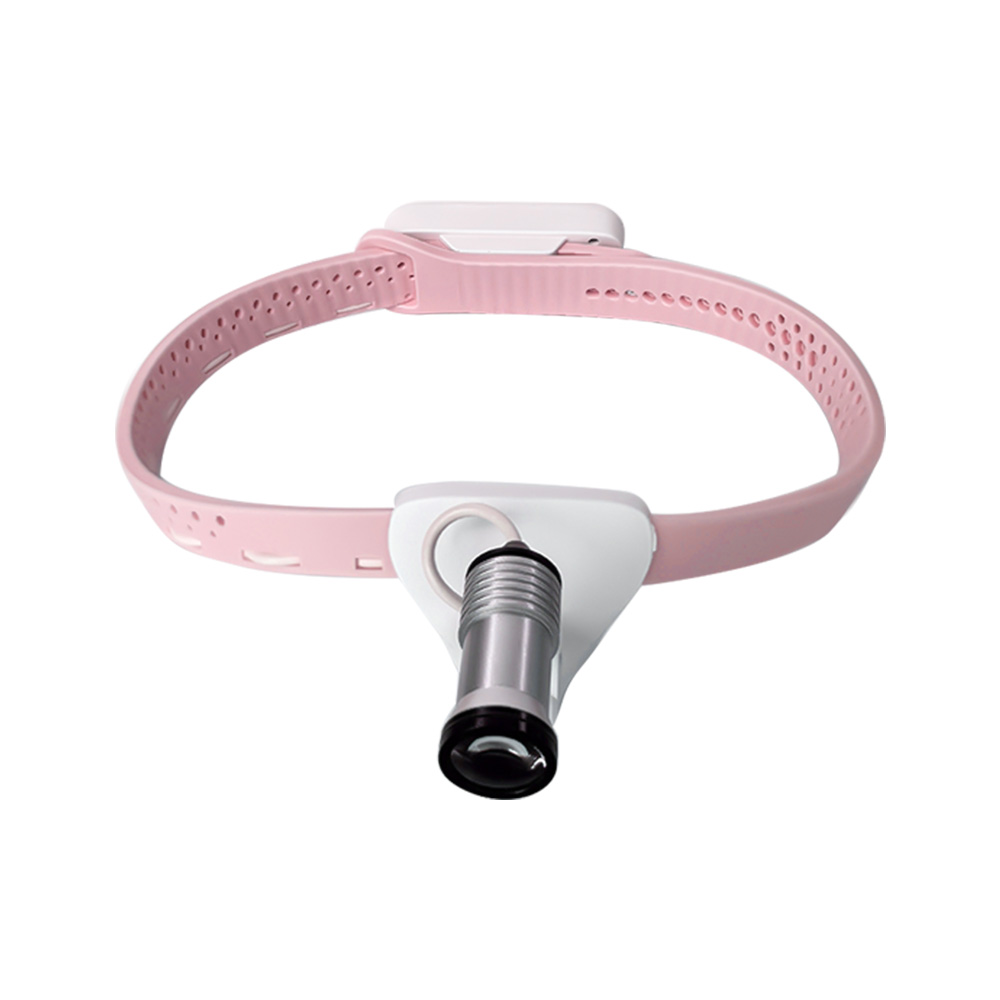Endoking LED Headlight with Silicone Headband - Pink