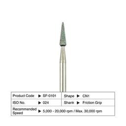 Shofu Dura Green Stones FG Airotor Burs (0101) - 4