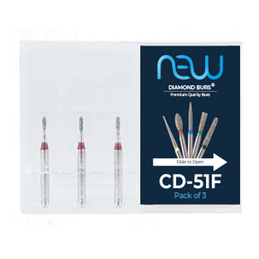 NewDiamond Children Dentistry Diamond Bur CD-51F (Pack Of 3)