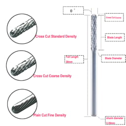 Labodent Milling Instrument- Cross Cut Coarse - 7