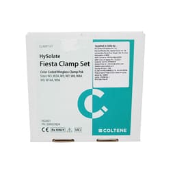 Coltene Hysolate Fiesta Color Coded Dental Dam Clamps Kit and Refills - 3