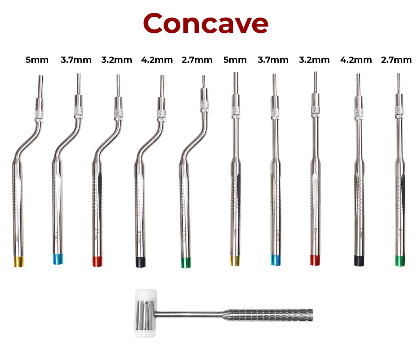 Waldent Osteotomes Set of 11 - Concave (K19/9)