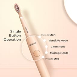 Oracura SB100 Sonic Lite Electric Battery Operated Toothbrush Peach (SB100PH)