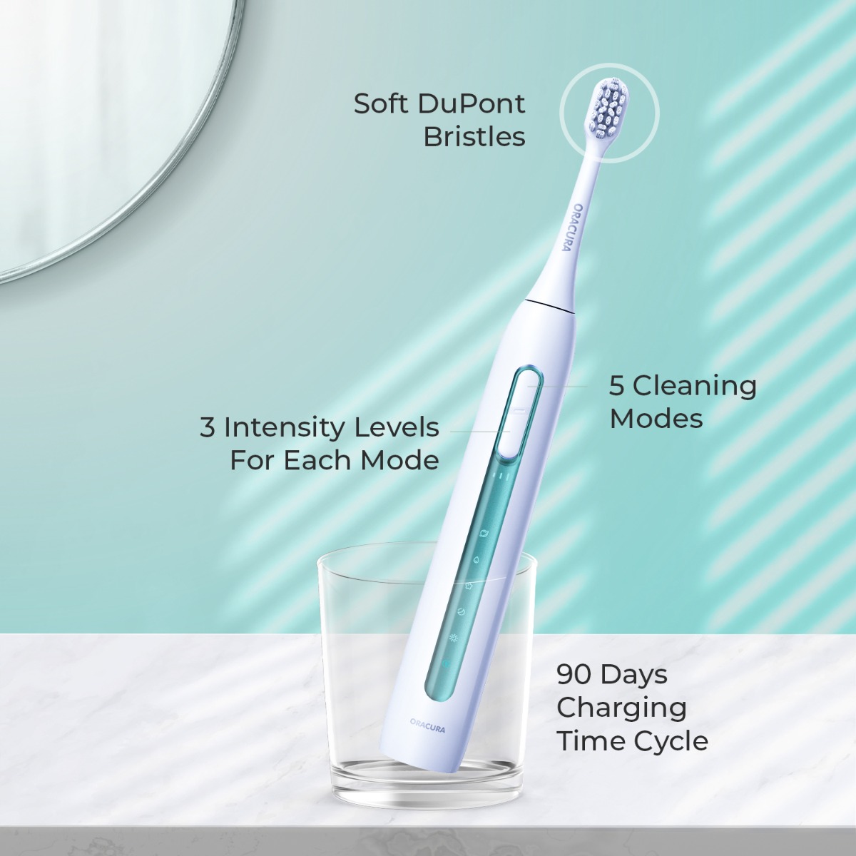 Oracura SB300 Sonic Smart Electric Rechargeable Toothbrush