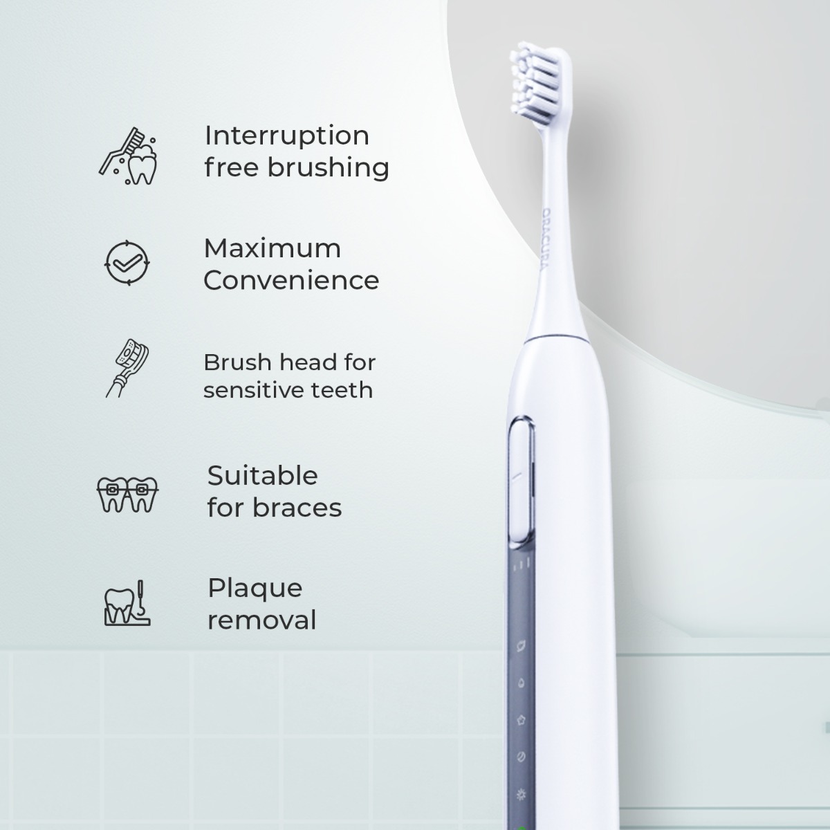 Oracura SB300 Sonic Smart Electric Rechargeable Toothbrush