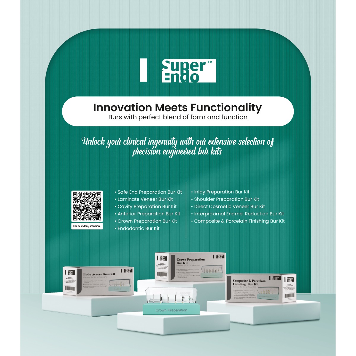 SuperEndo Cavity Preparation Burs Kit (FG Shank - For High-Speed Handpiece Only)