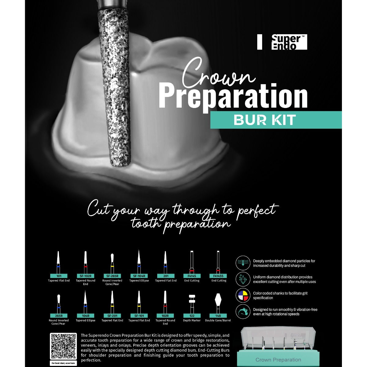 SuperEndo Crown Preparation Bur Kit