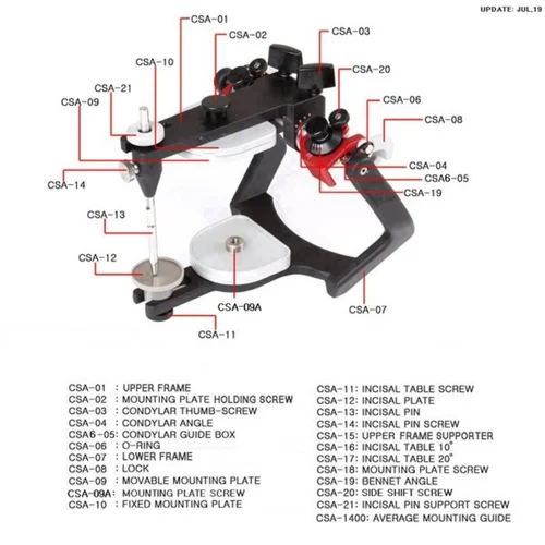 Corident C.S.A-600 Dental Articulator (adjustable type)