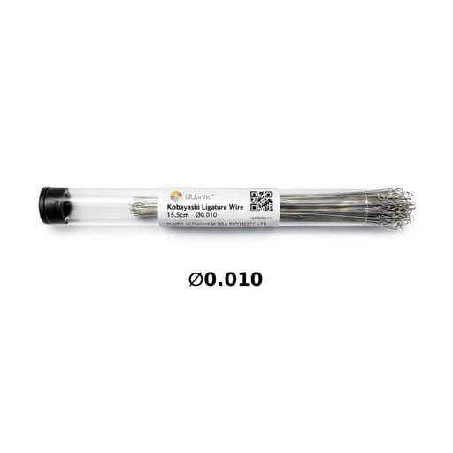 UU Ortho Kobayashi Ligature Wire 15.5cm - ∅0.010" (Pack of 100)