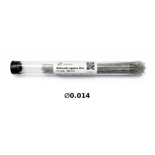 UU Ortho Kobayashi Ligature Wire 15.5cm - ∅0.014" (Pack of 100)