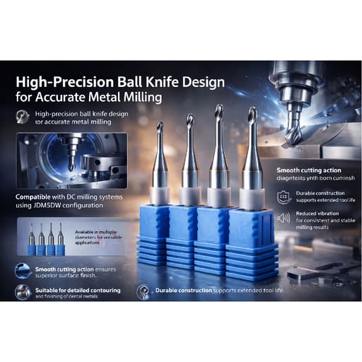 Nexy Metal Milling Bur - Ball Knife (JDM5DW Type)