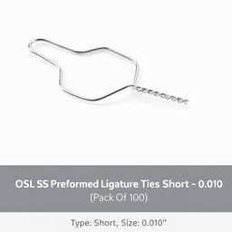 OSL SS Preformed Ligature Ties Short - 0.010 (Pack Of 100)