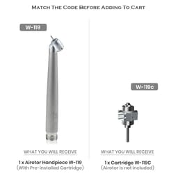 Waldent Premium Plus 45 Degree Airotor Handpiece And Cartridge 