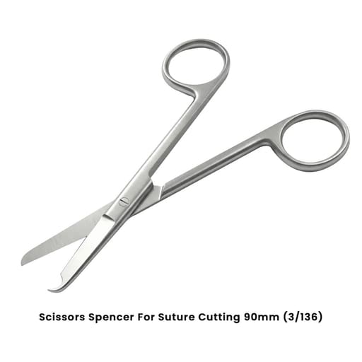 Waldent Scissors Spencer For Suture Cutting 90mm (3/136)