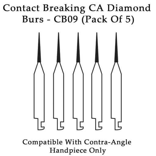 Pivo Contact Breaking Contra-angle Diamond Bur CA - CB09 (Pack Of 5)