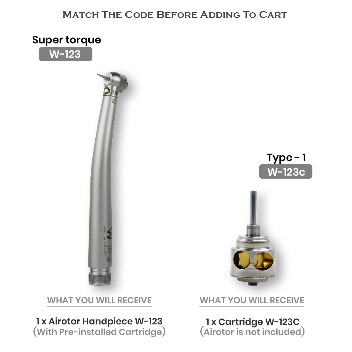 Waldent Premium Plus Led Airotor And Cartridge