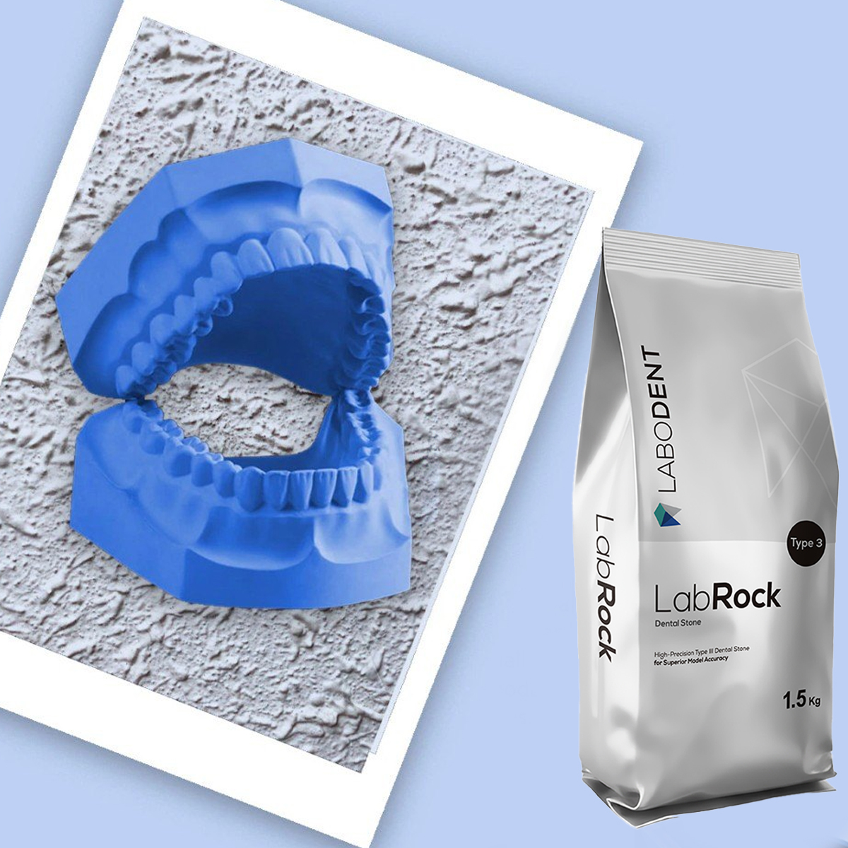 Labodent LabRock Dental Stone Type 3 Dark Blue - 1.5Kg