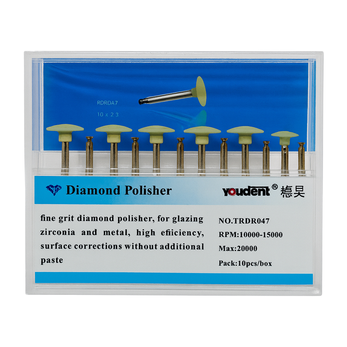 Youdent Diamond Polishers Kit For Zirconia RA (TRDR047)