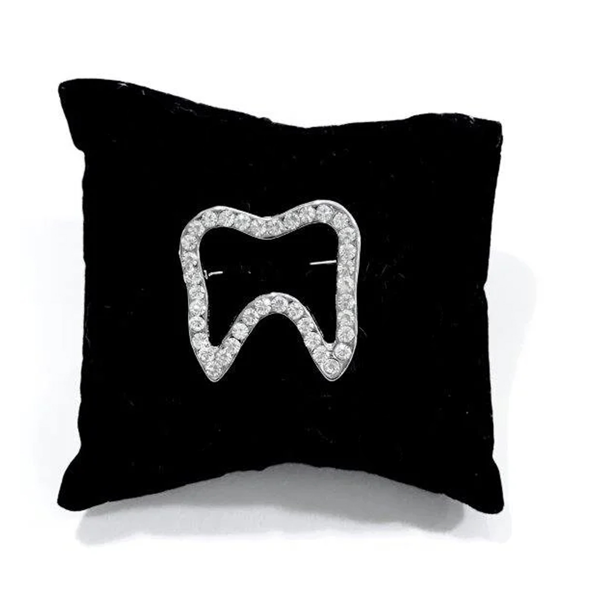 iDENTical Sparkling Tooth Shape Brooch With Stones ZYR-4049