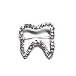 iDENTical Sparkling Tooth Shape Brooch With Stones ZYR-4049 - 3