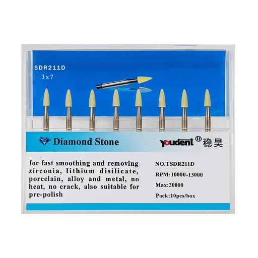 Youdent Diamond Stones For Zirconia, Ceramic, Porcelain & Metal RA