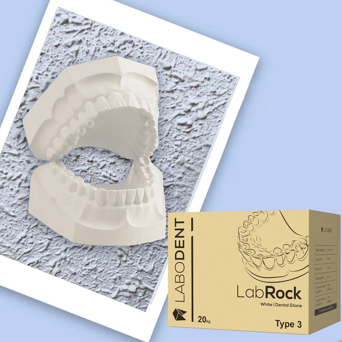 Labodent LabRock Dental Stone Type 3 White - 20Kg 